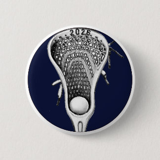 Badge Rond 5 Cm Lacrosse Team Gifts