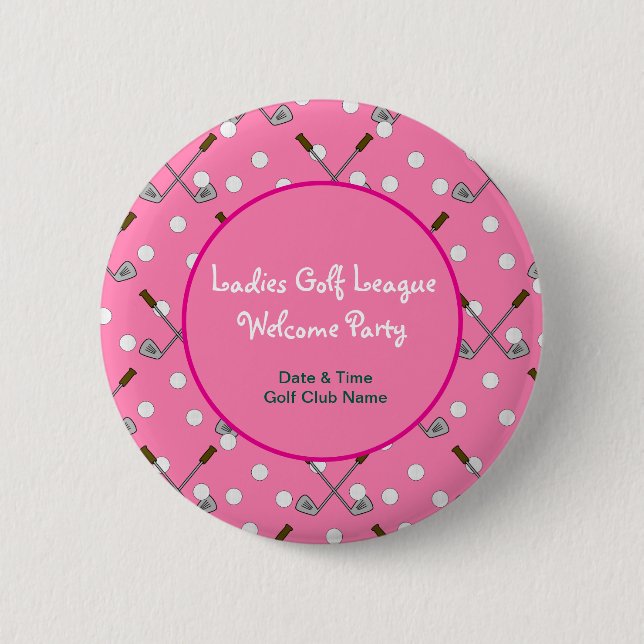 Badge Rond 5 Cm Ladies Golf League Button (Devant)