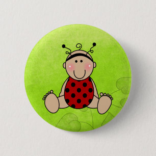 Badge Rond 5 Cm Lady Bug Baby shower Fête Faveurs