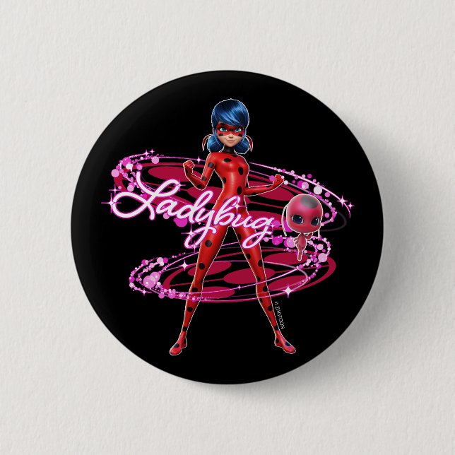 Badge Rond 5 Cm Ladybug et Tikki Graphic (Devant)