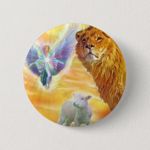 Badge Rond 5 Cm L'agneau de Dieu !