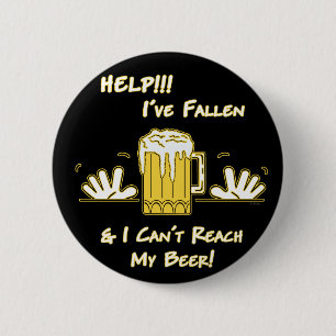 Badge Rond 5 Cm L'aide I sont tombées (le DK)
