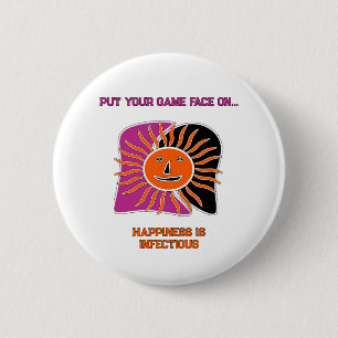 Badge Rond 5 Cm L'aimant du soleil souriant