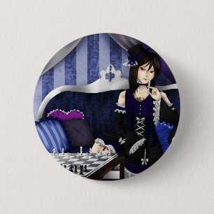 Badge Rond 5 Cm Laisse des échecs de jeu