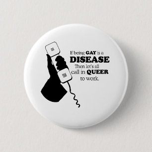 BADGE ROND 5 CM LAISSEZ L'APPEL DES USA DANS L'HOMOSEXUEL