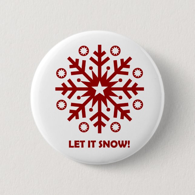 Badge Rond 5 Cm Laissez lui neiger - bouton (Devant)