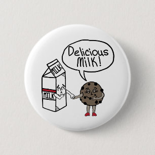 Badge Rond 5 Cm Lait délicieux