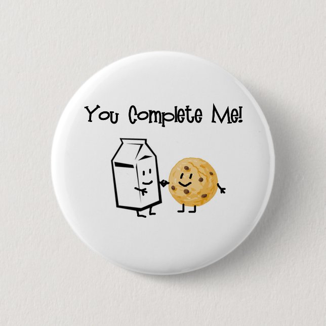 Badge Rond 5 Cm Lait et biscuits (Devant)