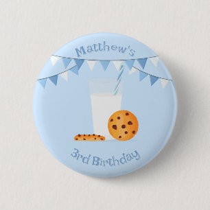 Badge Rond 5 Cm Lait et cookies