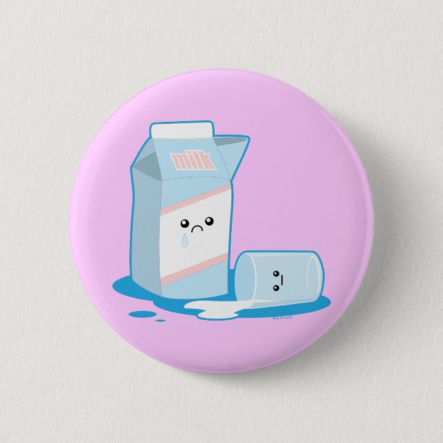 Badge Rond 5 Cm Lait renversé (Devant)