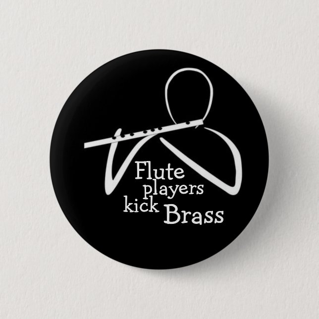 Badge Rond 5 Cm Laiton de coup-de-pied de cannelures ! (Devant)