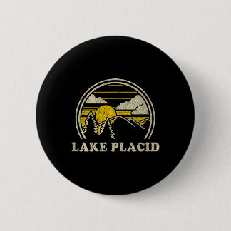 Badge Rond 5 Cm Lake Placid New York Ny