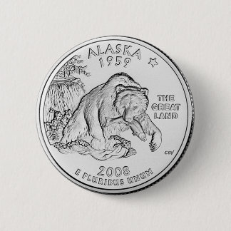 Badge Rond 5 Cm L'Alaska
