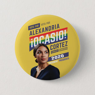 Badge Rond 5 Cm L'Alexandrie Ocasio Cortez 2020