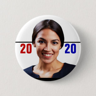 Badge Rond 5 Cm L'Alexandrie Ocasio-Cortez 2020