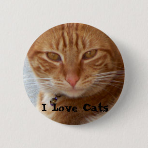 Badge Rond 5 Cm L'Amant du chat_