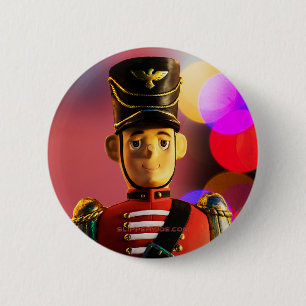 Badge Rond 5 Cm L'ami soldat de jouet classique de Noël de Slipper