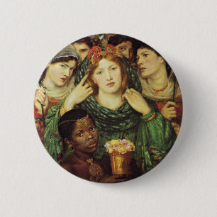 Badge Rond 5 Cm L'amour de Dante Raphael Rossetti