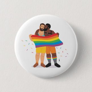 Badge Rond 5 Cm L'amour des OURS-DRAPEAUX