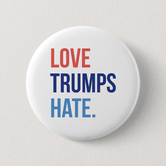 Badge Rond 5 Cm L'amour domine la haine (Devant)