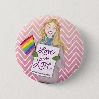 Badge Rond 5 Cm L'amour est amour