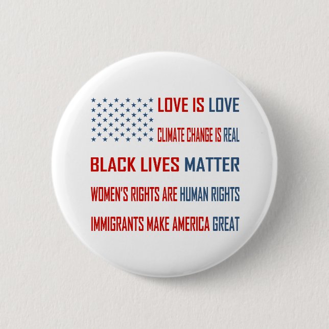 Badge Rond 5 Cm L'amour est bouton rond d'amour (Devant)