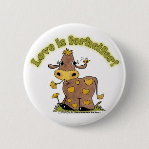 Badge Rond 5 Cm L'amour est ForHEIFER