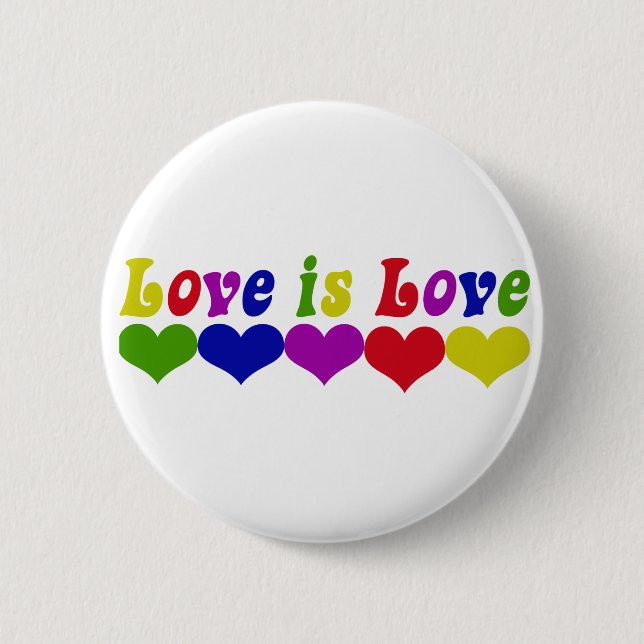 Badge Rond 5 Cm L'amour est l'amour (Devant)