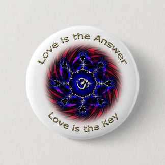 Badge Rond 5 Cm L'amour est le bouton de réponse