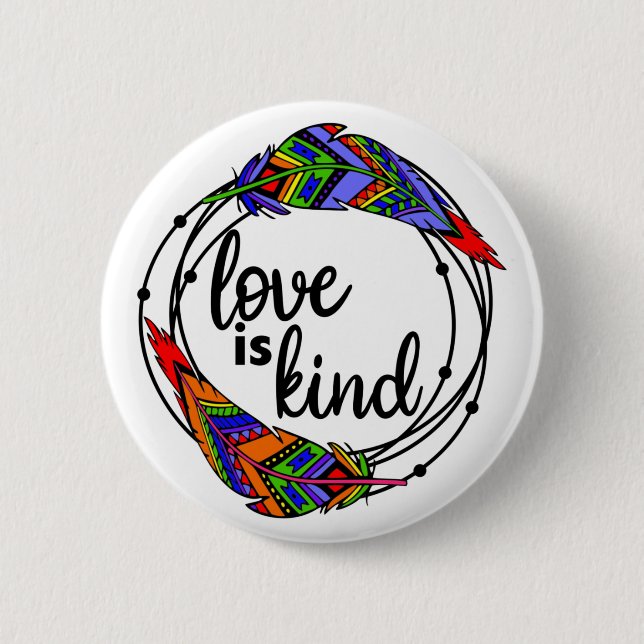 Badge Rond 5 Cm L'amour est un bouton (Devant)