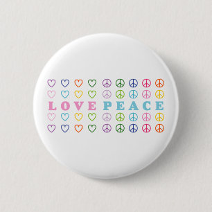 Badge Rond 5 Cm L'amour et la paix
