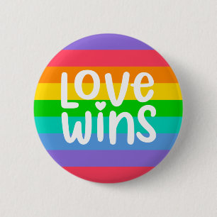 Badge Rond 5 Cm L'amour gagne