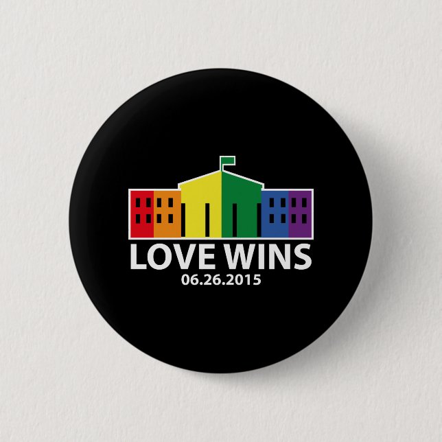Badge Rond 5 Cm L'amour gagne (Devant)