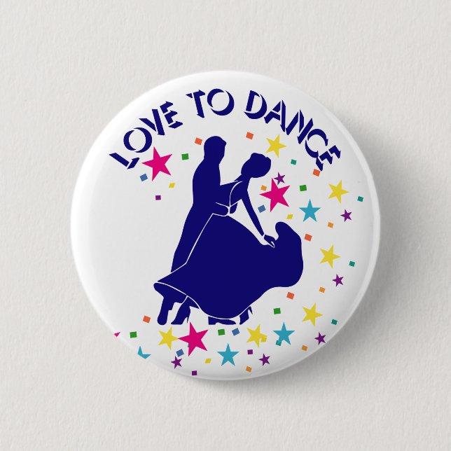 Badge Rond 5 Cm L'amour pour la danse (Devant)