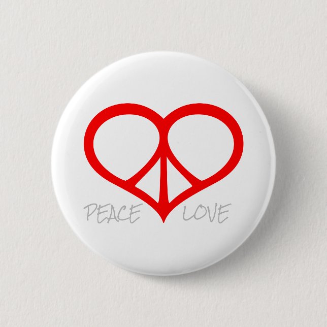 Badge Rond 5 Cm L'amour pour la paix (Devant)