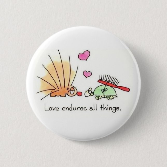 Badge Rond 5 Cm L'amour supporte toutes les choses (Devant)