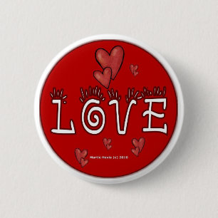 Badge Rond 5 Cm L'amour - Un mot positif