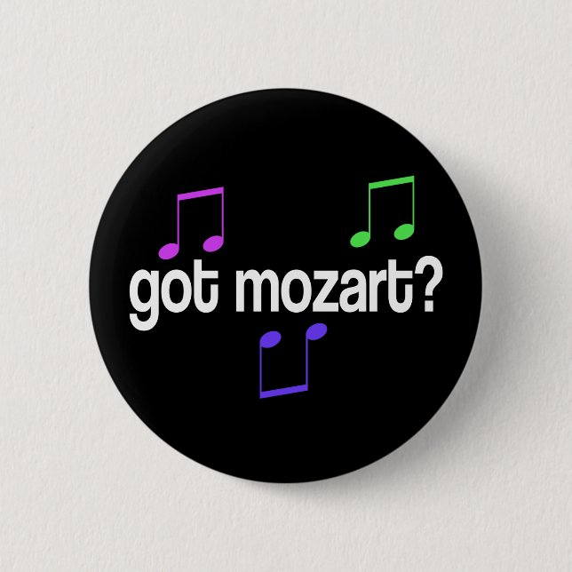 Badge Rond 5 Cm L'amusement a obtenu Mozart (Devant)
