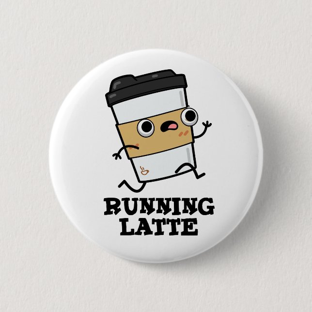 Badge Rond 5 Cm Lancer Le Dernier Jeu De Café Drôle (Devant)