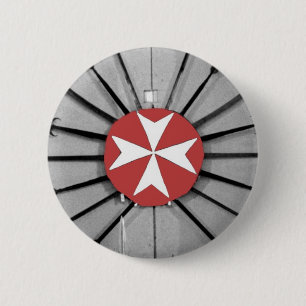 Badge Rond 5 Cm Lances et chevaliers de croix maltaise de St John