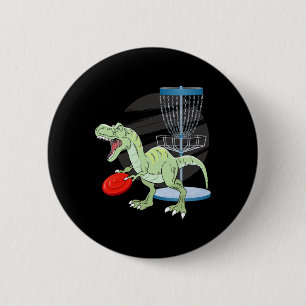 Badge Rond 5 Cm Lanceur Récréatif de Dinosaure T Rex Frisbee Dino 