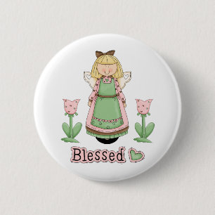 Badge Rond 5 Cm L'Ange de Blonde
