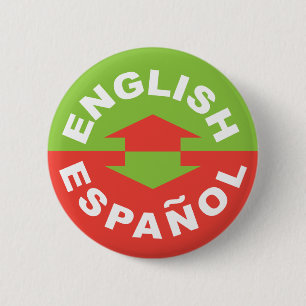 Badge Rond 5 Cm L'anglais Español - je parle espagnol