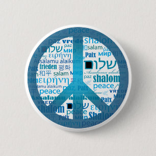 Badge Rond 5 Cm Langue de paix