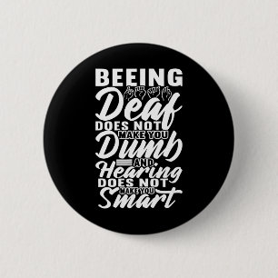Badge Rond 5 Cm Langue des signes de sensibilisation Langue des si