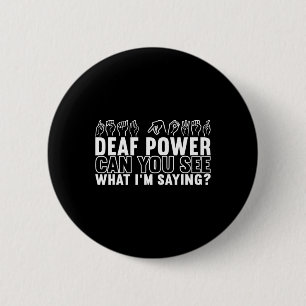 Badge Rond 5 Cm Langue des signes de sensibilisation Langue des si