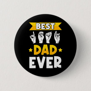 Badge Rond 5 Cm Langue Des Signes Sourds Sensibilisation Et Papa S