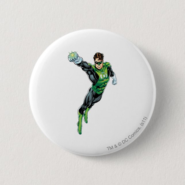 Badge Rond 5 Cm Lanterne verte - comique, bras (Devant)