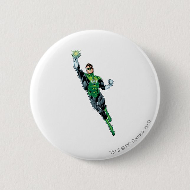 Badge Rond 5 Cm Lanterne verte - comique, volant (Devant)
