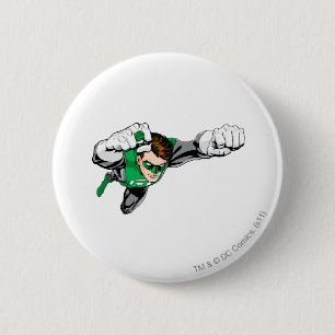 Badge Rond 5 Cm Lanterne verte - comique, volant juste